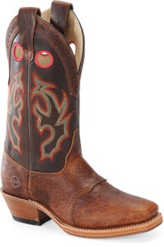 Brown Double H Boot Domestic Wide Square Buckaroo